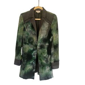 Alberto Makali sweater jacket green & black sz Med